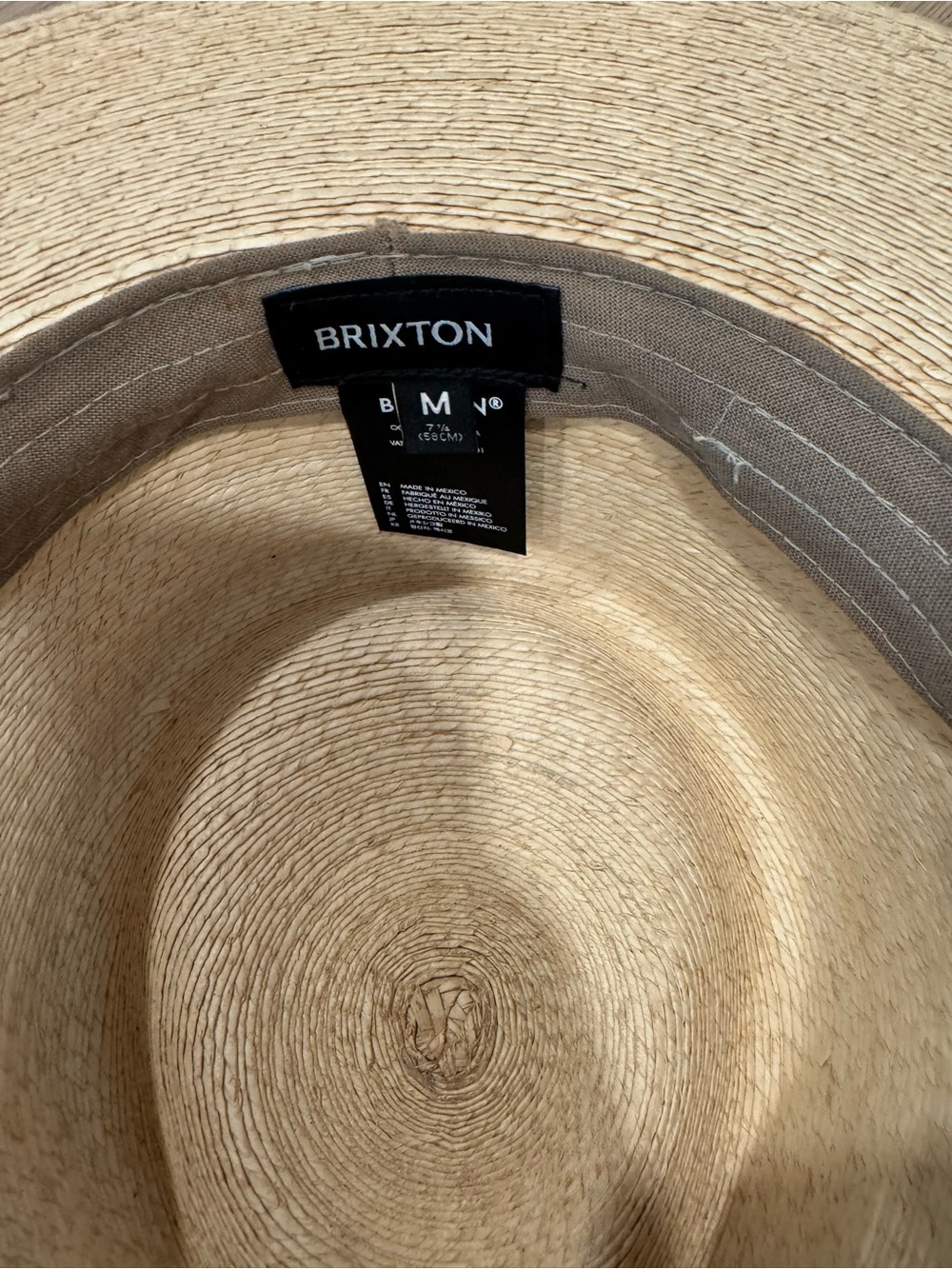 Brixton Marcos Fedora straw hat - Natural - sz Medium - Picture 8 of 10